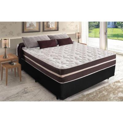 Cama Box Casal + Colchão De Molas Colchões Classic Superlastic 138x188x64 Preto
