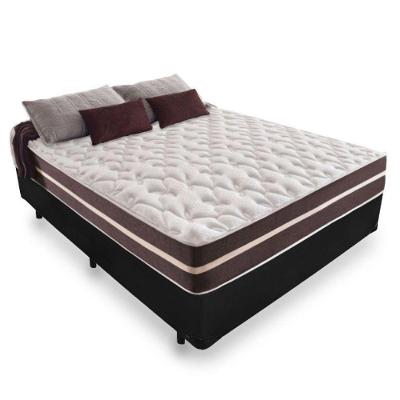 Cama Box Casal + Colchão De Molas Colchões Classic Superlastic 138x188x64 Preto