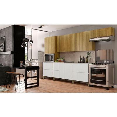 Cozinha Modulada Ambiente Art 8 Peças Freijó ártico Riscatto - Kits Paraná