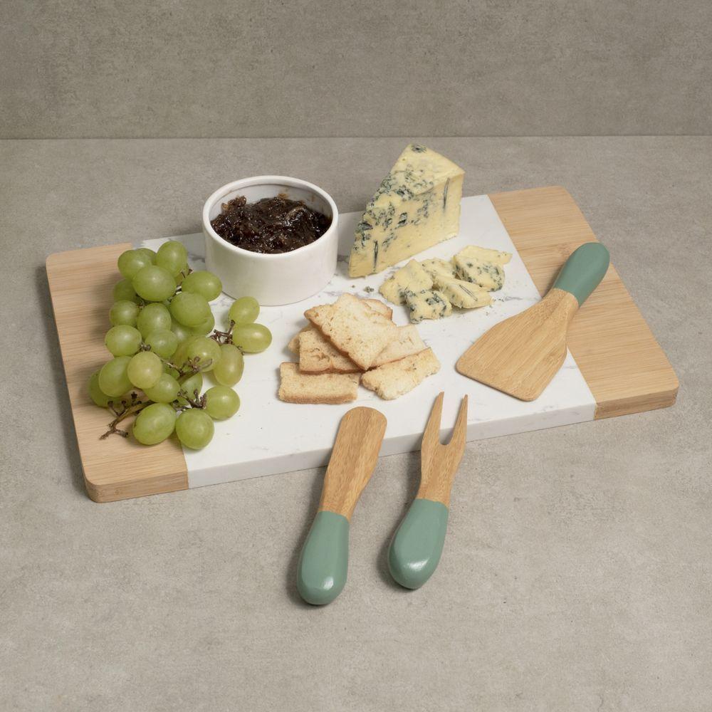 Jogo De Utensílios Queijos E Antepastos De Bambu 3pcs Verde - 3