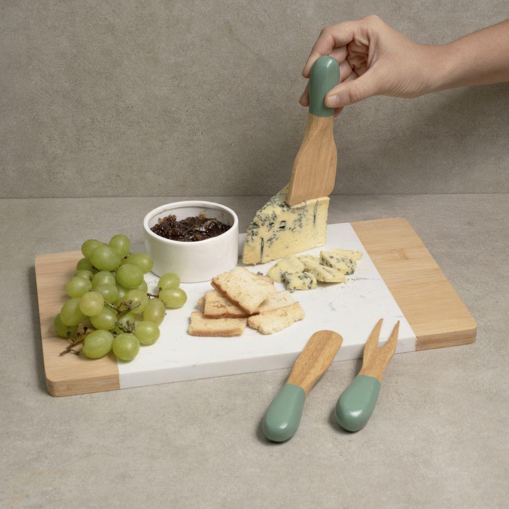Jogo De Utensílios Queijos E Antepastos De Bambu 3pcs Verde - 4