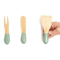 Jogo De Utensílios Queijos E Antepastos De Bambu 3pcs Verde - 6