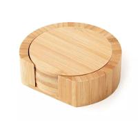 Jogo De Porta Copos Redondo De Bambu 6 Peças - 1