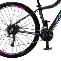 Bicicleta Aro 29 Krw Alumínio 24 Vel Freio Hidráulico Suspensão Dianteira S2 15.5 Preto-Rosa E Azul - 5