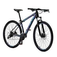 Bicicleta Aro 29 Krw Alumínio 27 Vel Freio Hidráulico Suspensão Com Trava S9 19 Preto-Azul E Roxo - 2