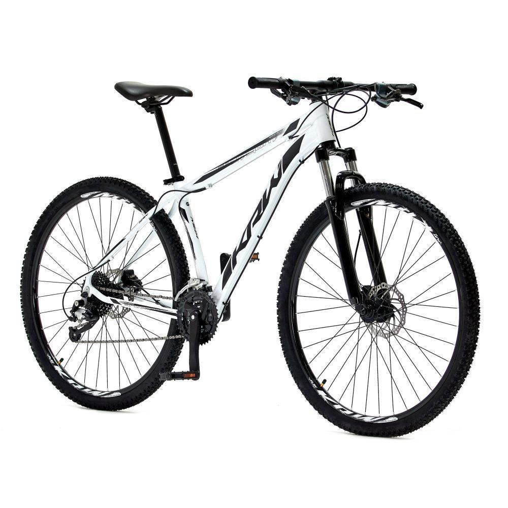 Bicicleta Aro 29 Krw Alumínio 27 Vel Freio Hidráulico Suspensão Com Trava S9 15.5 Branco-Preto - 2