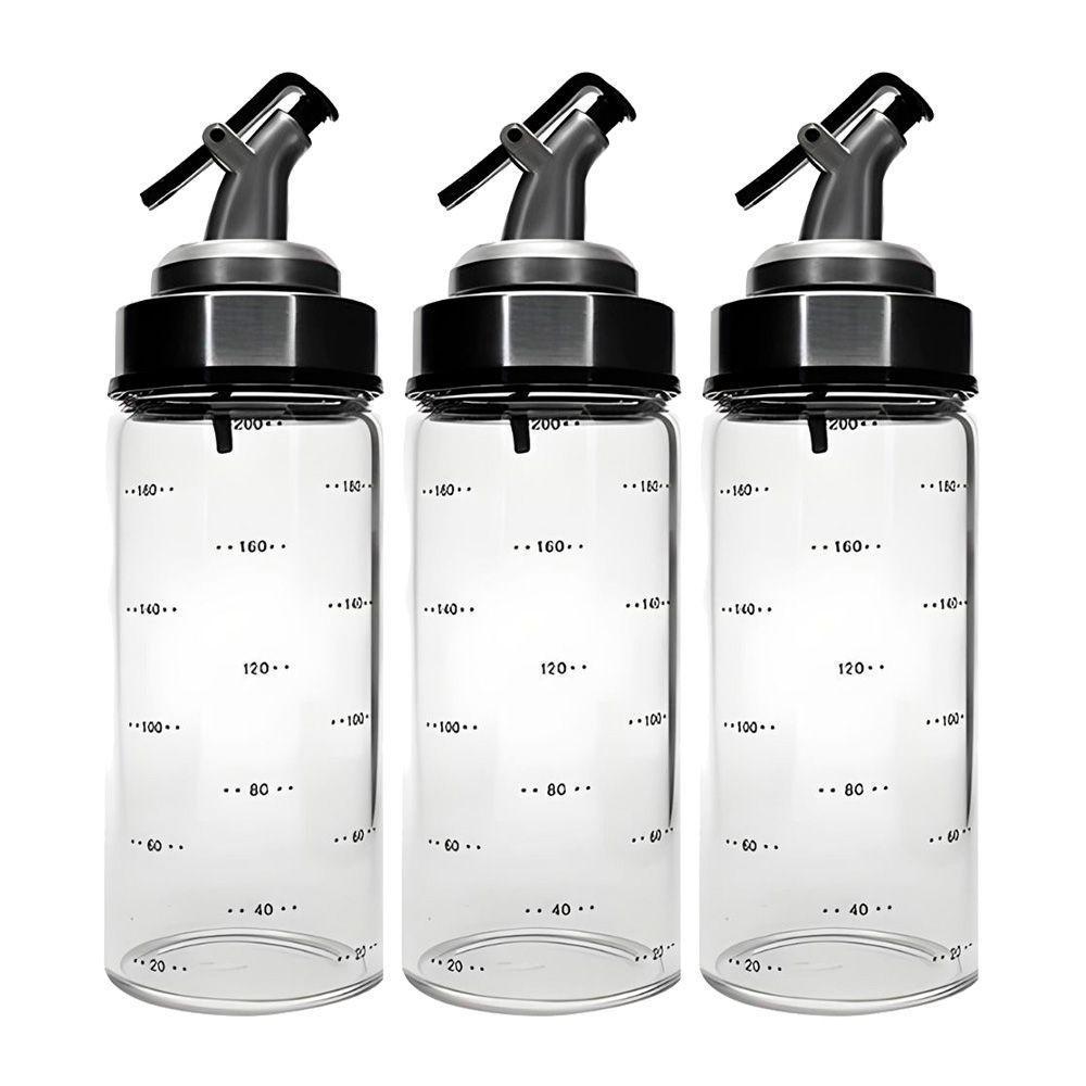 Kit 3 Garrafa Para Azeite E Vinagre Com Bico Dosador Galheteiro Vidro 320ml Em Casa Tem - 1