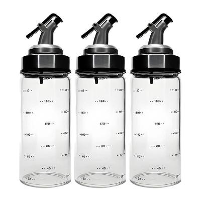 Kit 3 Garrafa Para Azeite E Vinagre Com Bico Dosador Galheteiro Vidro 320ml Em Casa Tem