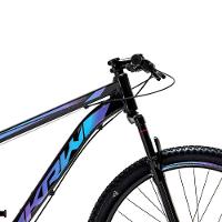 Bicicleta Aro 29 Krw Alumínio Shimano 21 Vel Freio A Disco Suspensão S6 19 Preto-Azul E Roxo