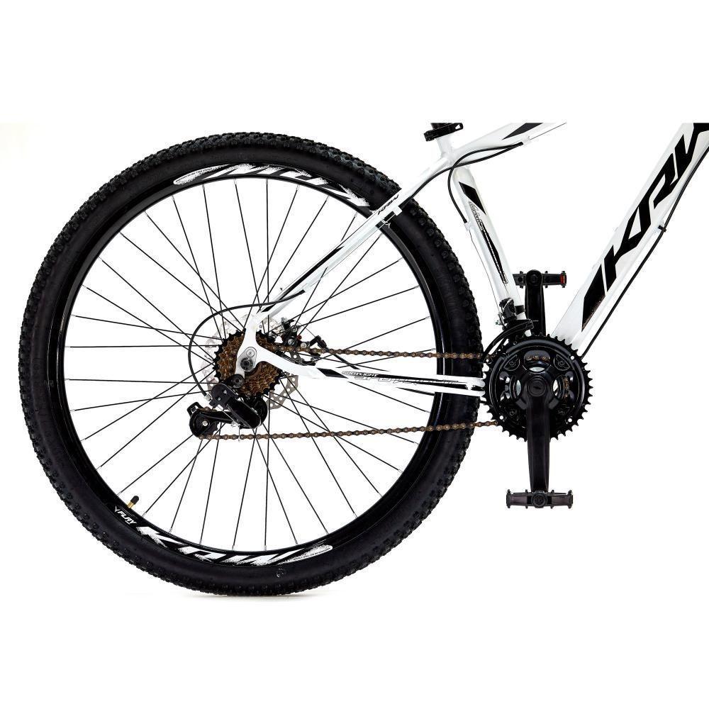 Bicicleta Aro 29 Krw Alumínio Shimano 24 Vel Freio A Disco Suspensão S4 15.5 Branco-Preto - 2