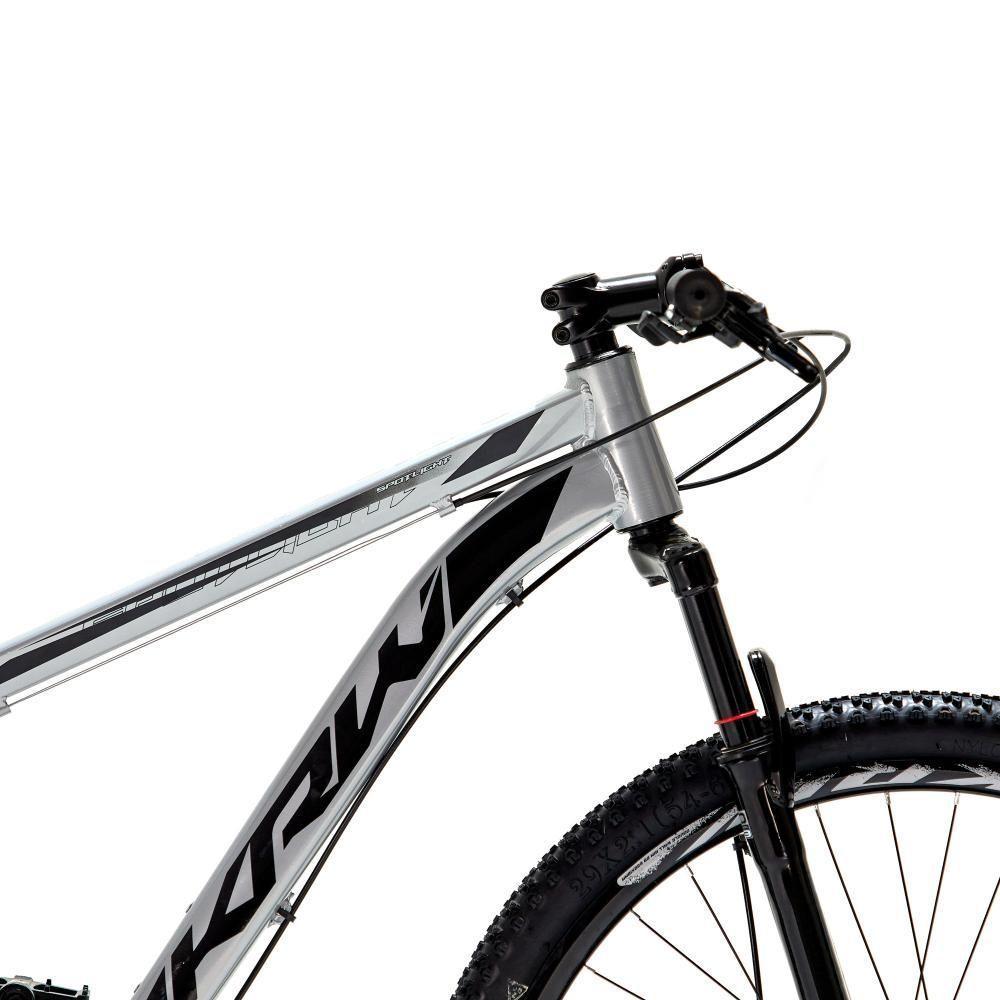Bicicleta Aro 29 Krw Alumínio 24 Vel Freio A Disco Suspensão Dianteira S1 15.5 Prata-Preto - 3