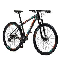 Bicicleta Aro 29 Krw Alumínio 24 Vel Freio A Disco Suspensão Dianteira S1 15.5 Preto-Azul E Laranja - 6