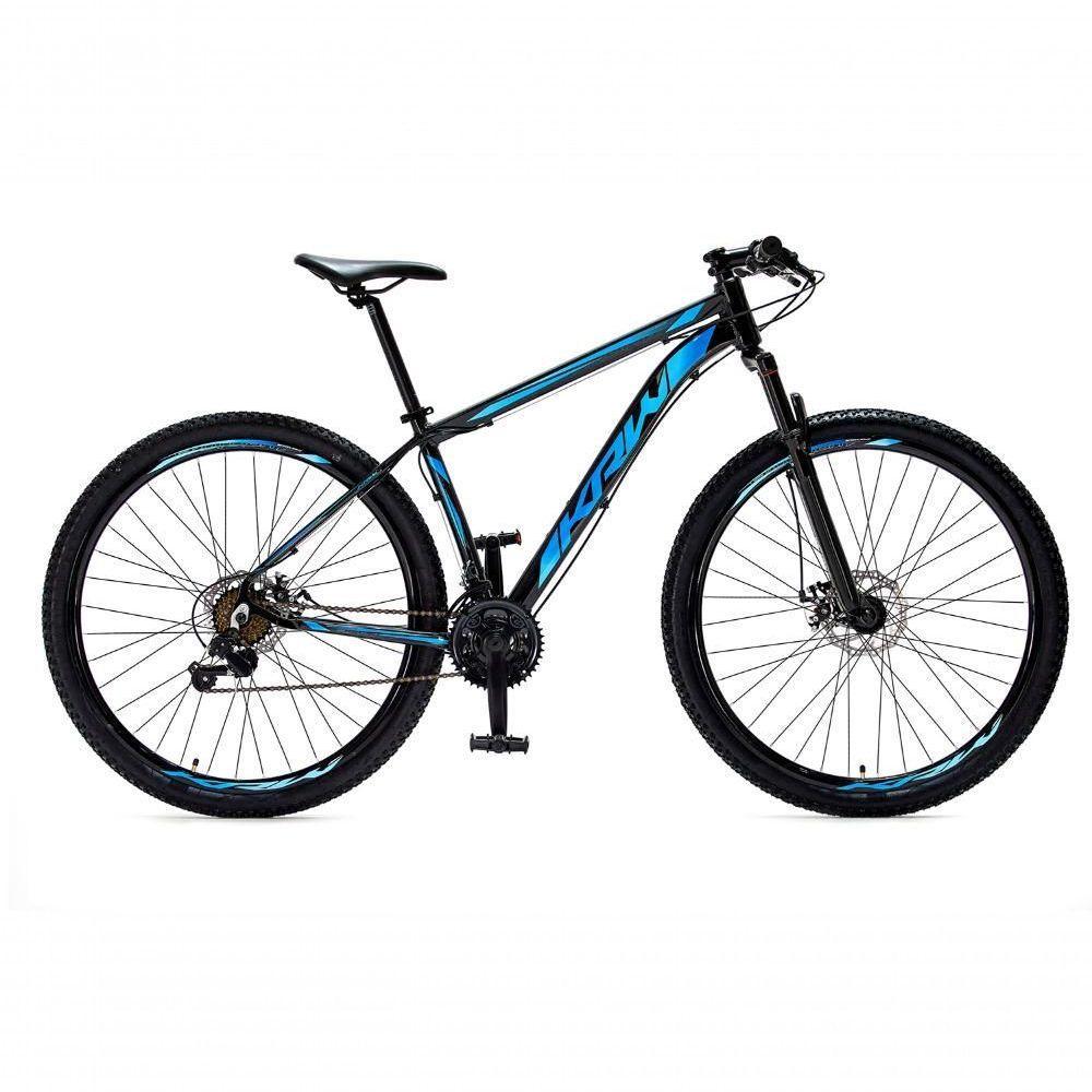 Bicicleta Aro 29 Krw Alumínio 24 Vel Freio A Disco Suspensão Dianteira S1 19 Preto-Azul - 1