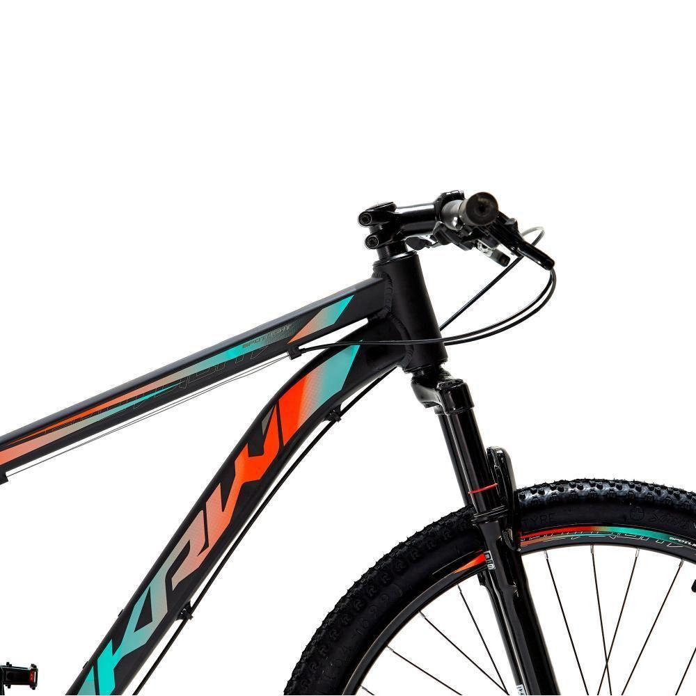 Bicicleta Aro 29 Krw Alumínio 24 Vel Freio A Disco Suspensão Dianteira S1 19 Preto-Azul E Laranja - 3