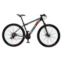 Bicicleta Aro 29 Krw Alumínio 24 Vel Freio A Disco Suspensão Dianteira S1 19 Preto-Azul E Laranja - 1