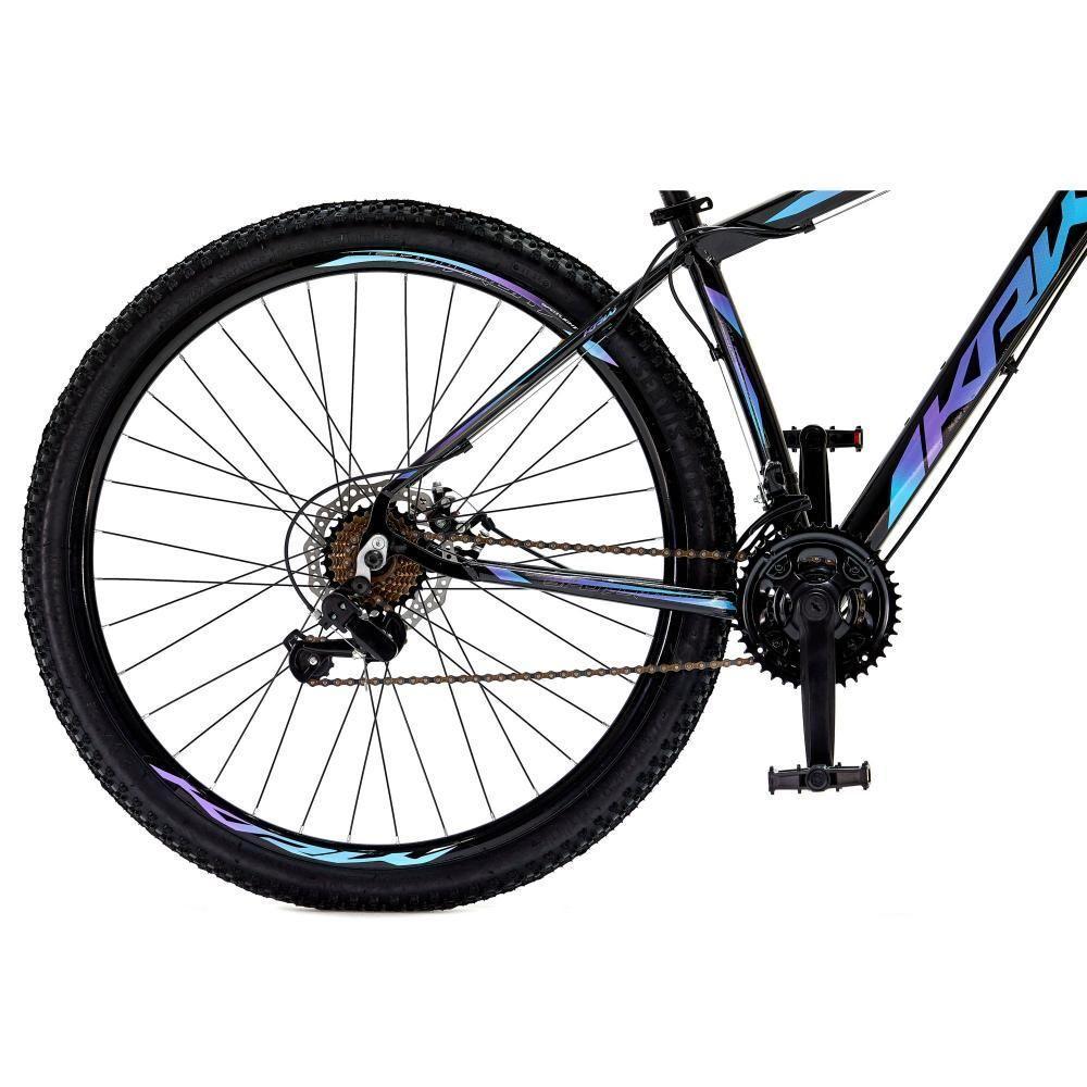 Bicicleta Aro 29 Krw Alumínio 24 Vel Freio A Disco Suspensão Dianteira S1 17 Preto-Azul E Roxo - 5