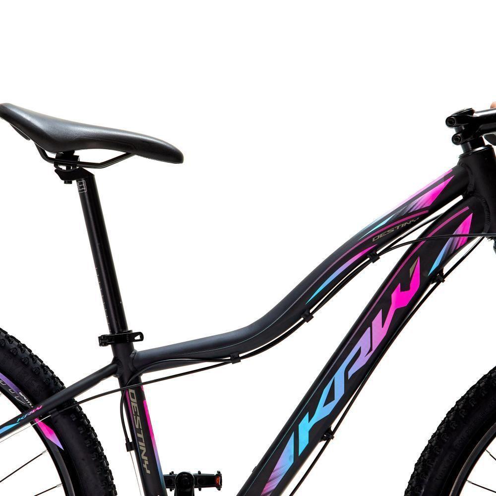 Bicicleta Aro 29 Krw Alumínio 21 Vel Freio A Disco Suspensão Dianteira S3 15.5 Preto-Rosa E Azul - 7