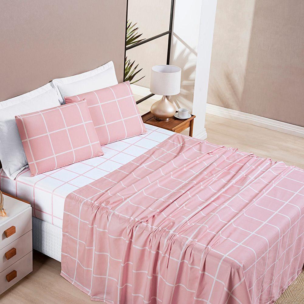 Jogo De Cama Austin Queen 04 Peças - Rosa - 1