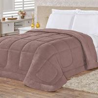 Coberdrom 100% Algodão Malha Com Manta Microfibra Queen 01 Peça - Rosê. - 1