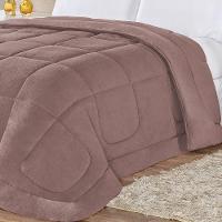 Coberdrom 100% Algodão Malha Com Manta Microfibra Queen 01 Peça - Rosê. - 3