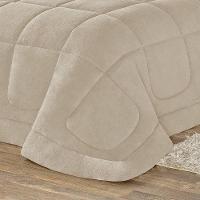 Coberdrom 100% Algodão Malha Com Manta Microfibra Queen 01 Peça - Caqui. - 4