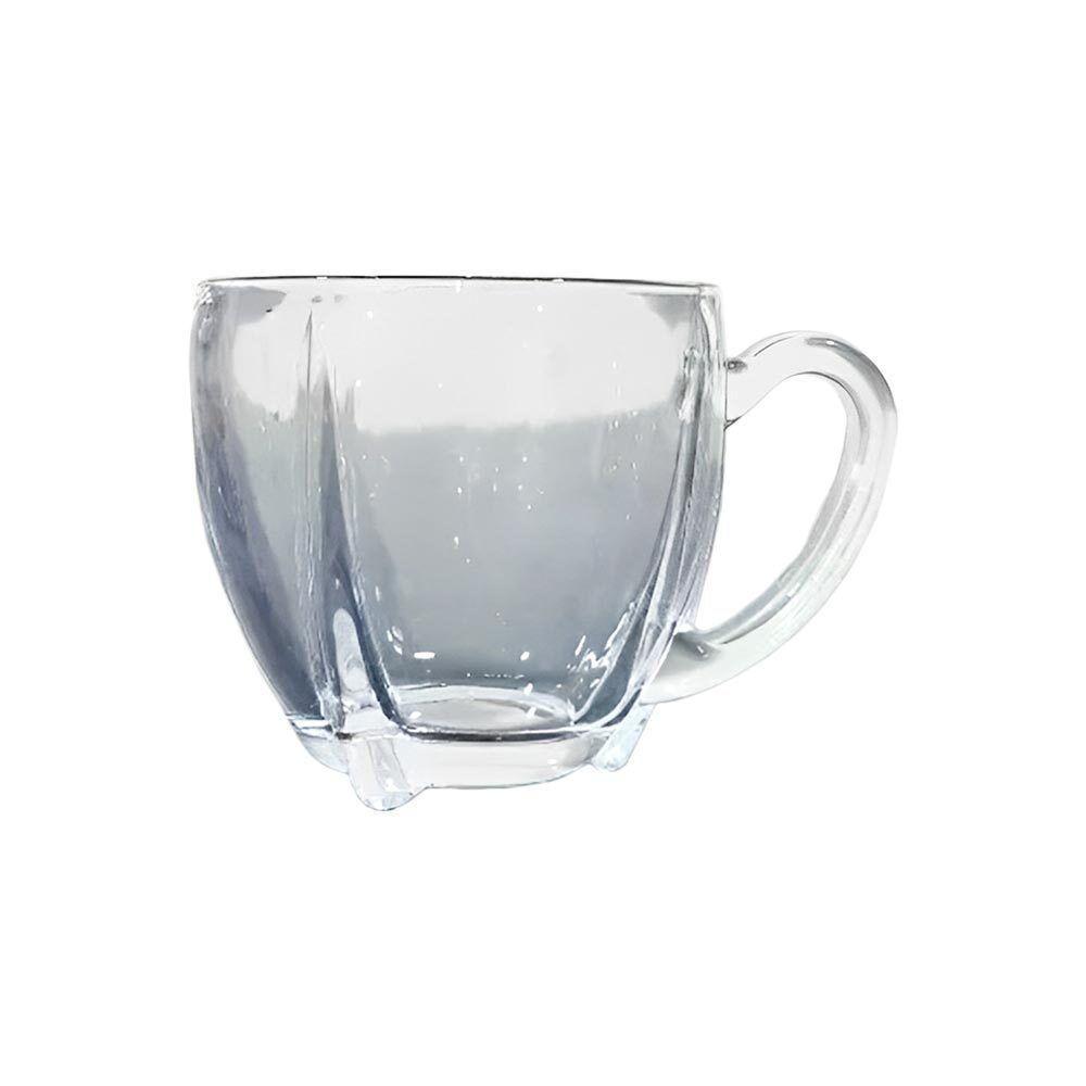 Kit 10 Xícaras De Café Vidro Love Em Casa Tem 195ml - 1