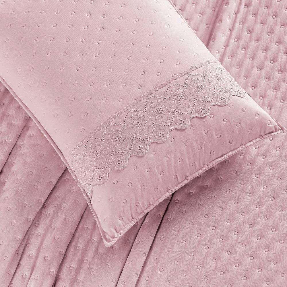 Cobre Leito Nobless Queen 03 Peças - Rosa Blush - 4