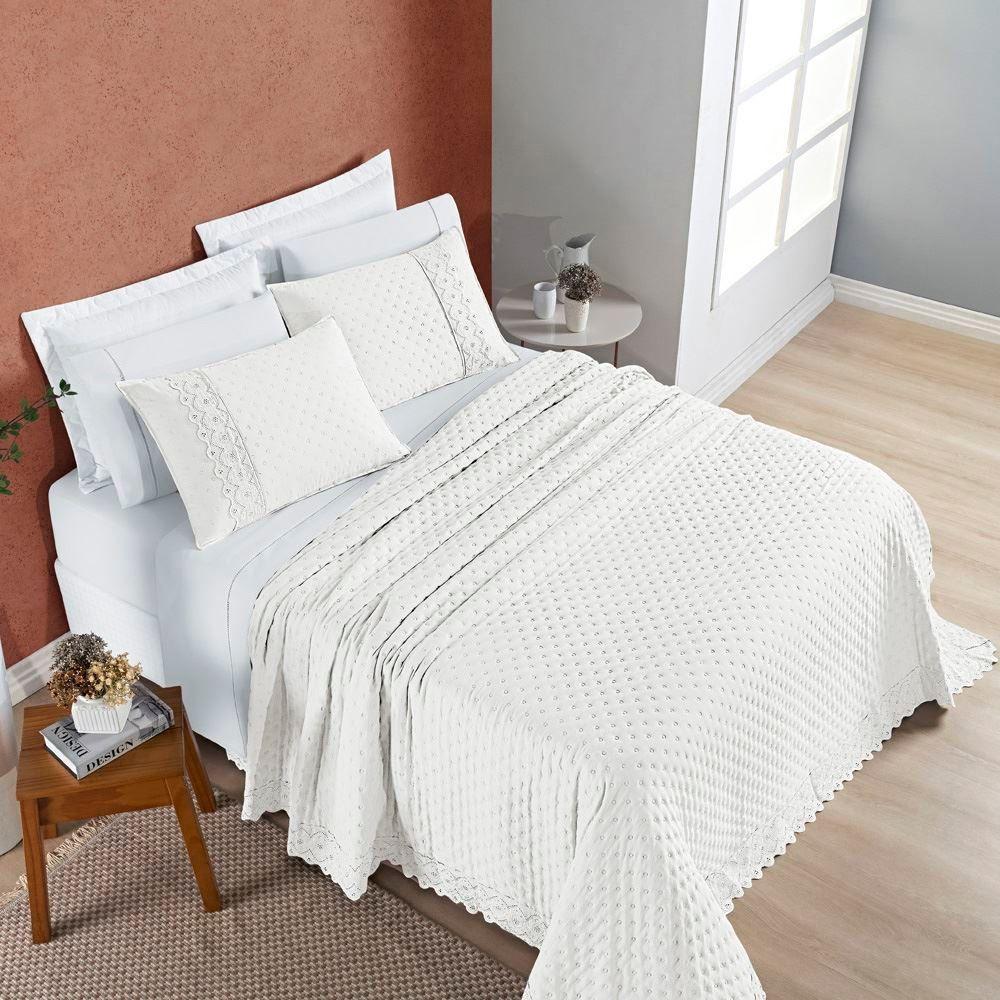 Cobre Leito Nobless Queen 03 Peças - Off White - 2