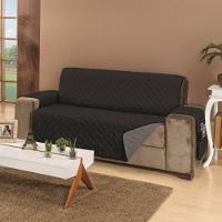 Protetor De Sofá Dupla Face Manu 4 Lugares King - Cinza-preto - 2