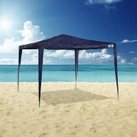 Tenda Praia Gazebo 3x3m Rafia Com Bolsa De Transporte Mor Azul - 2