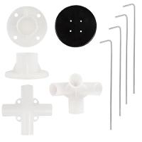 Tenda Praia Gazebo 3x3m Rafia Com Bolsa De Transporte Mor Azul