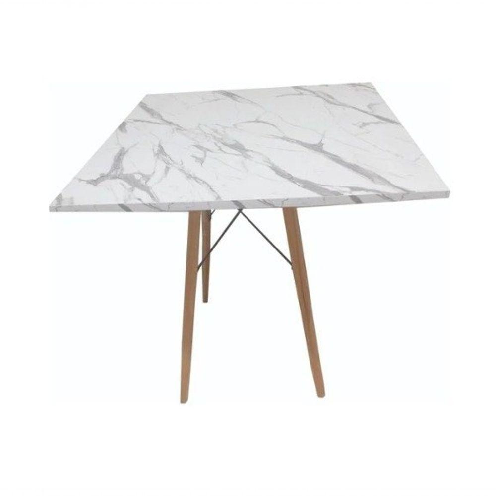 Mesa De Jantar Quadrada Eames Eiffel 80 Cm Estilo Granito - 1
