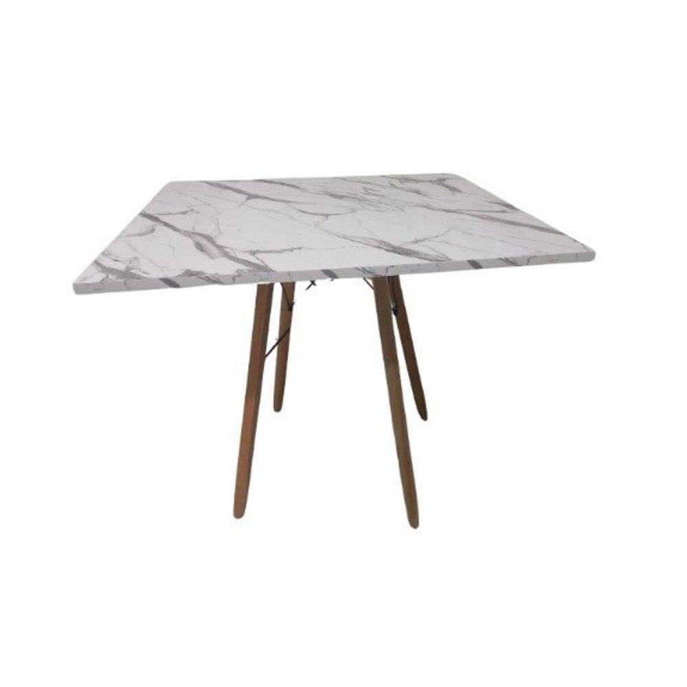 Mesa De Jantar Quadrada Eames Eiffel 70 Cm Estilo Granito - 1