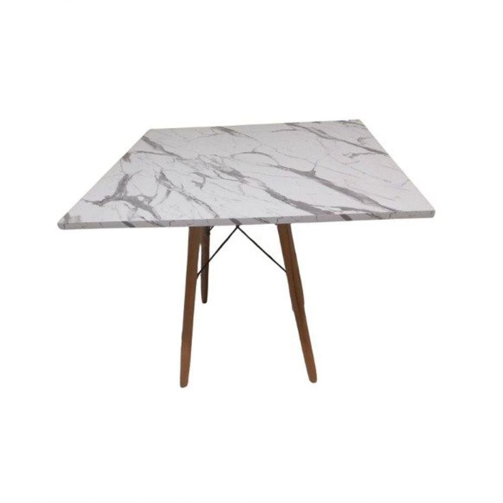 Mesa De Jantar Quadrada Eames Eiffel 70 Cm Estilo Granito - 3