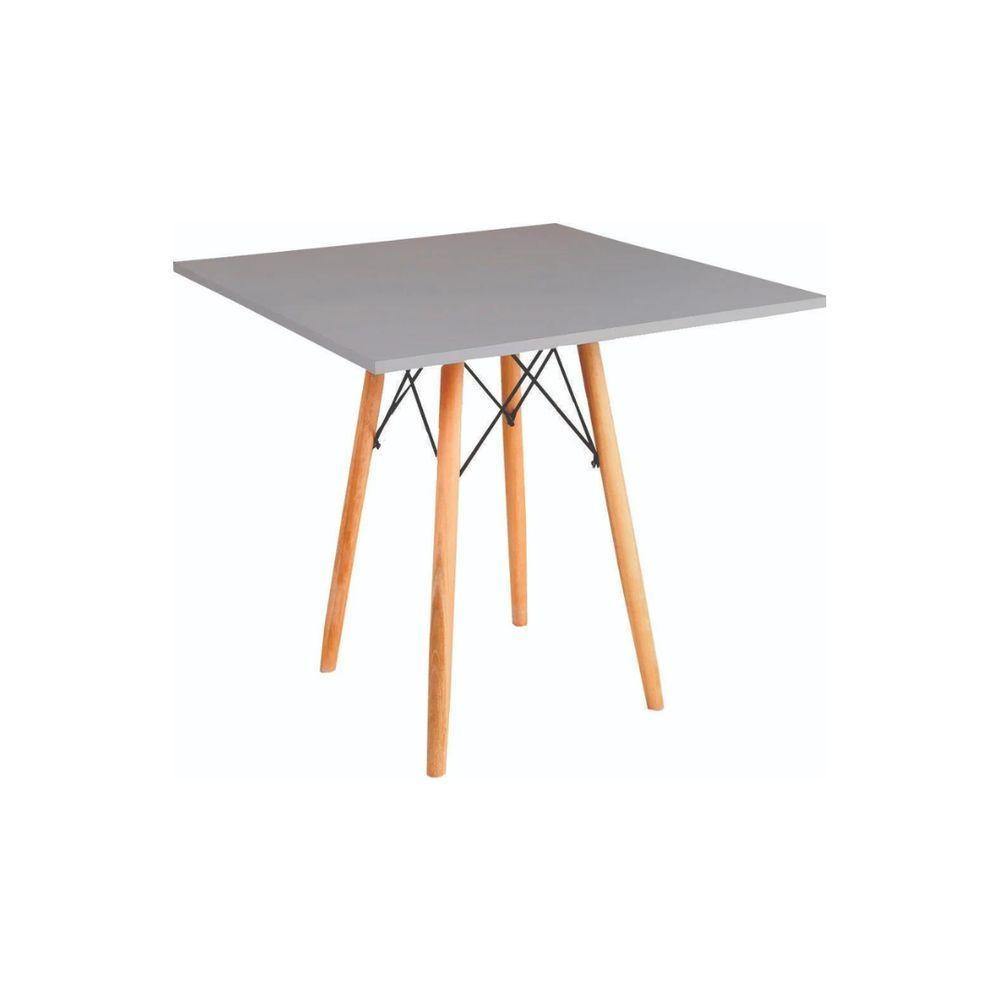 Mesa De Jantar Quadrada Eames Eiffel 80 Cm Cinza - 1