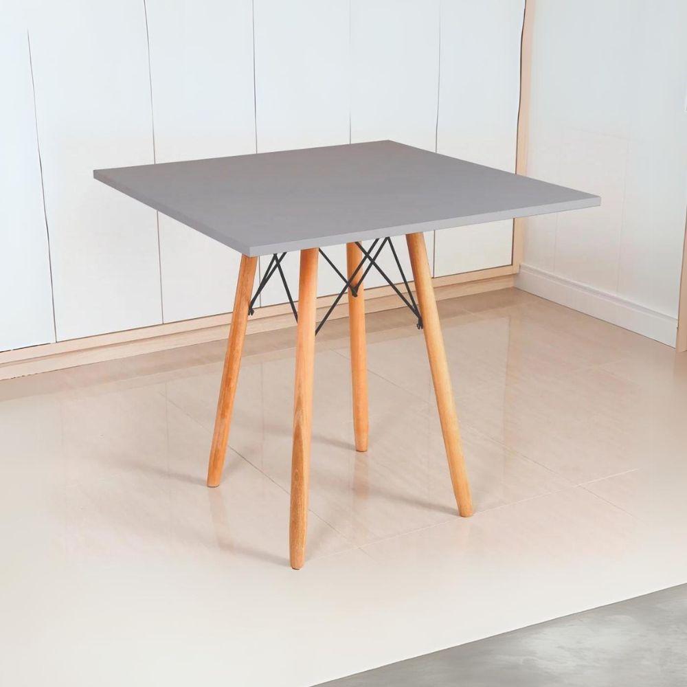 Mesa De Jantar Quadrada Eames Eiffel 90 Cm Cinza - 3