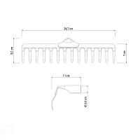 Ancinho Leve 14 Dentes Aço Com Cabo - Tramontina - 3