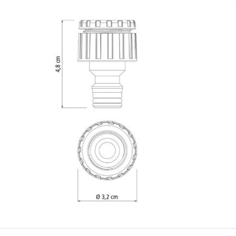 Adaptador Fêmea Com Rosca 3-4 E Redução 1-2 Em Plástico Para Jardim - Tramontina - 2