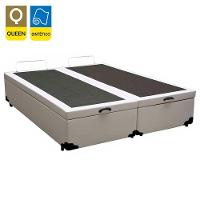 Cama Box Baú Queen Bipartido Sintético Sereneprime Branco 158x198x44. - 6