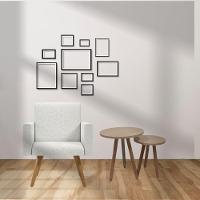 Conjunto 2 Mesas De Canto Laterais Sofá Sala Mdf Pés Madeira Truffel - 3