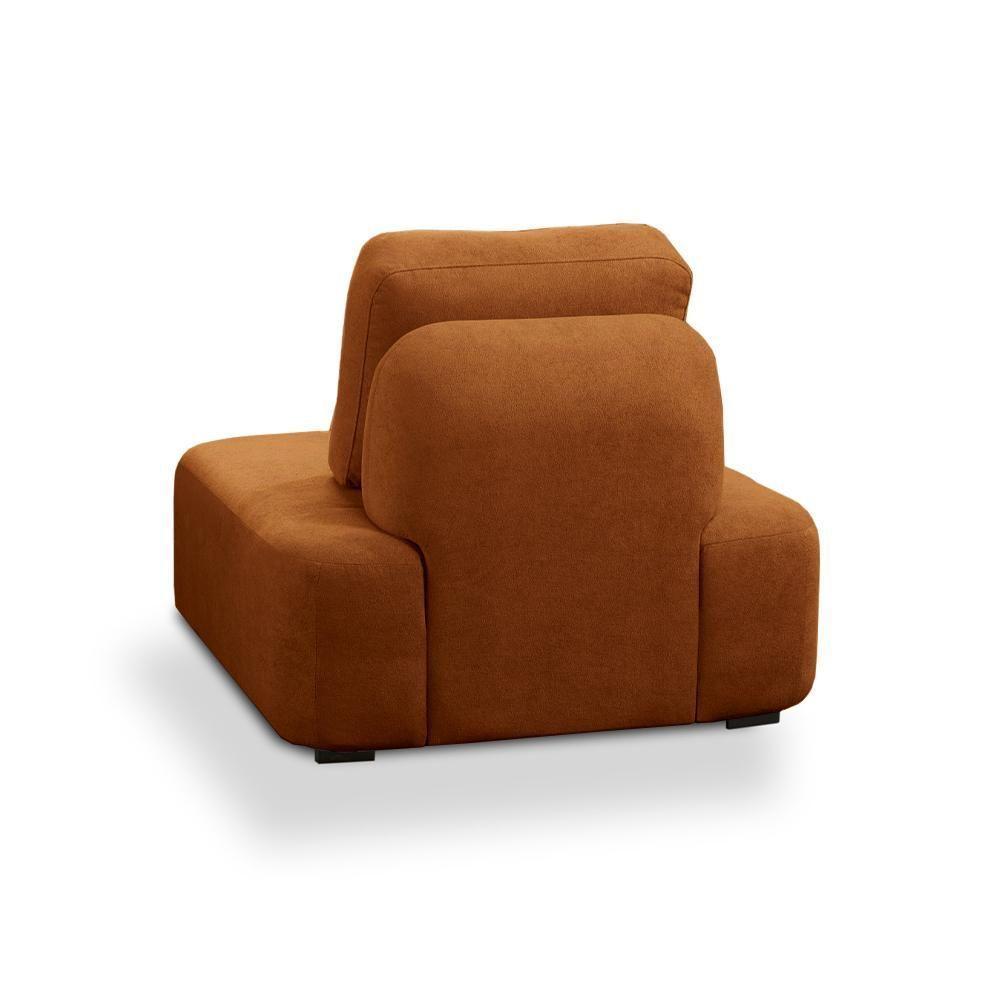 Kit 2 Poltronas Decorativas Santiago Sala De Estar Pés Em Madeira Bouclê Terracota - 2