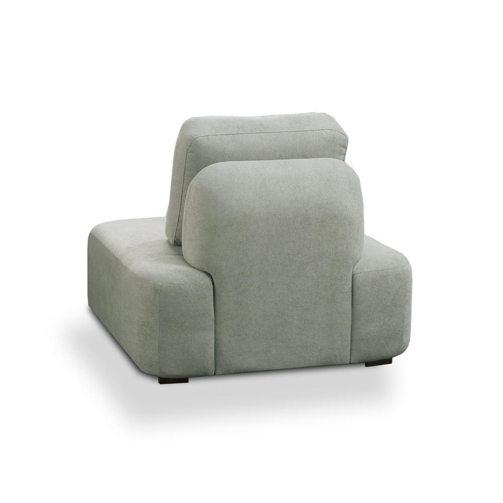 Kit 2 Poltronas Decorativas Santiago Sala De Estar Pés Em Madeira Bouclê Cinza - 2