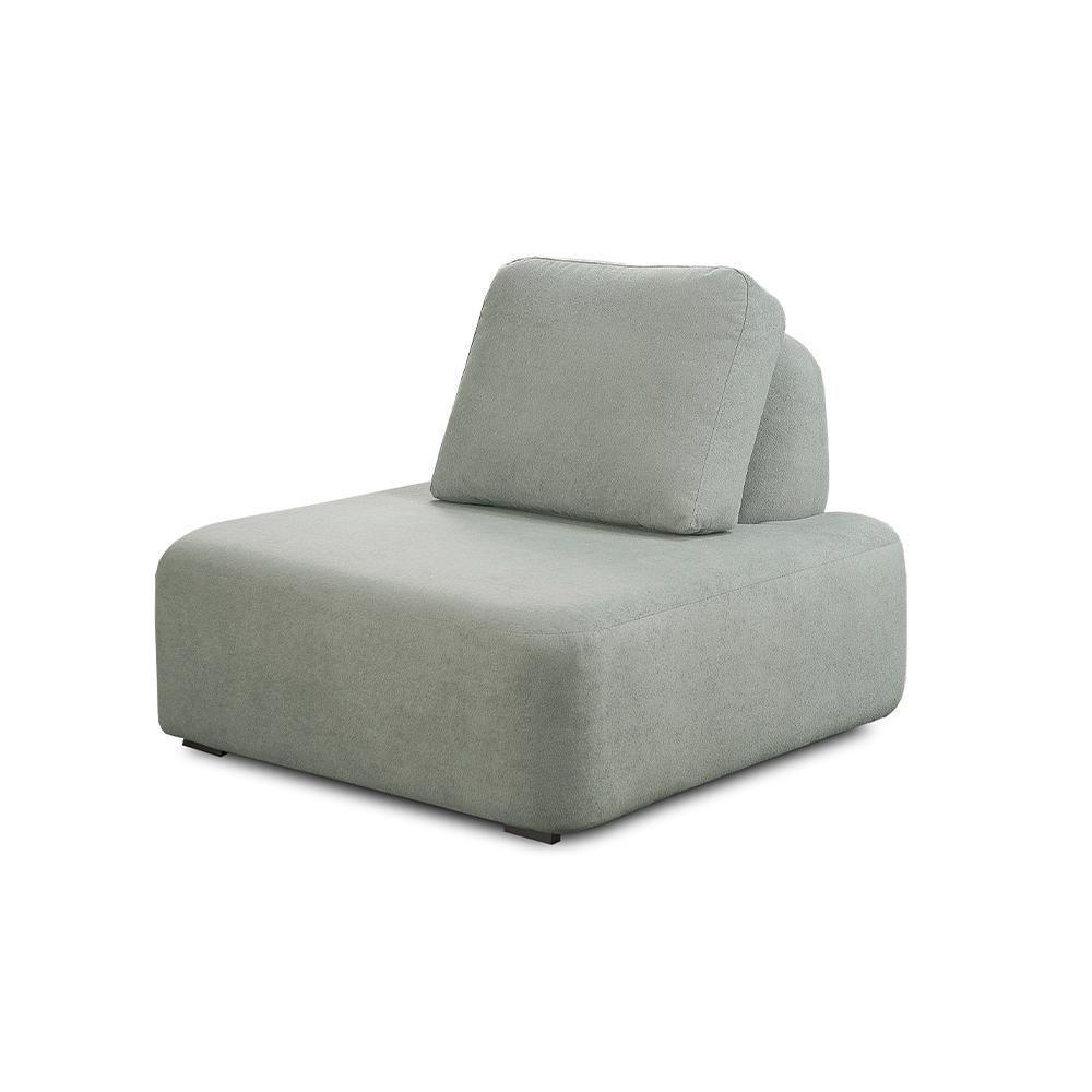 Kit 2 Poltronas Decorativas Santiago Sala De Estar Pés Em Madeira Bouclê Cinza - 3