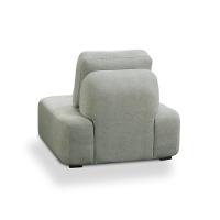 Kit 2 Poltronas Decorativas Santiago Sala De Estar Pés Em Madeira Bouclê Cinza - 2