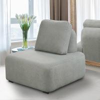 Kit 2 Poltronas Decorativas Santiago Sala De Estar Pés Em Madeira Bouclê Cinza - 6