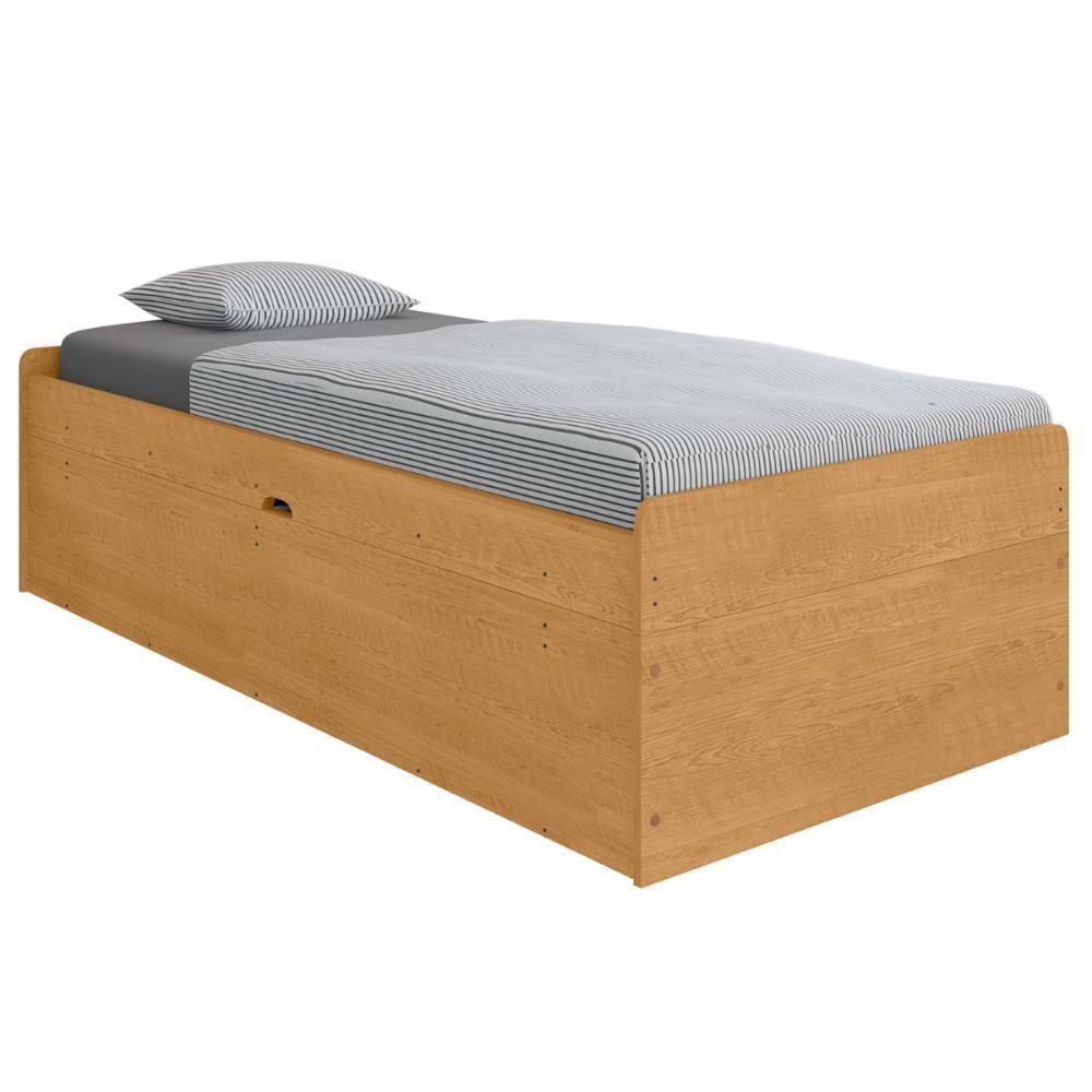 Cama Com Baú De Solteiro Pérola Naturalle - 2