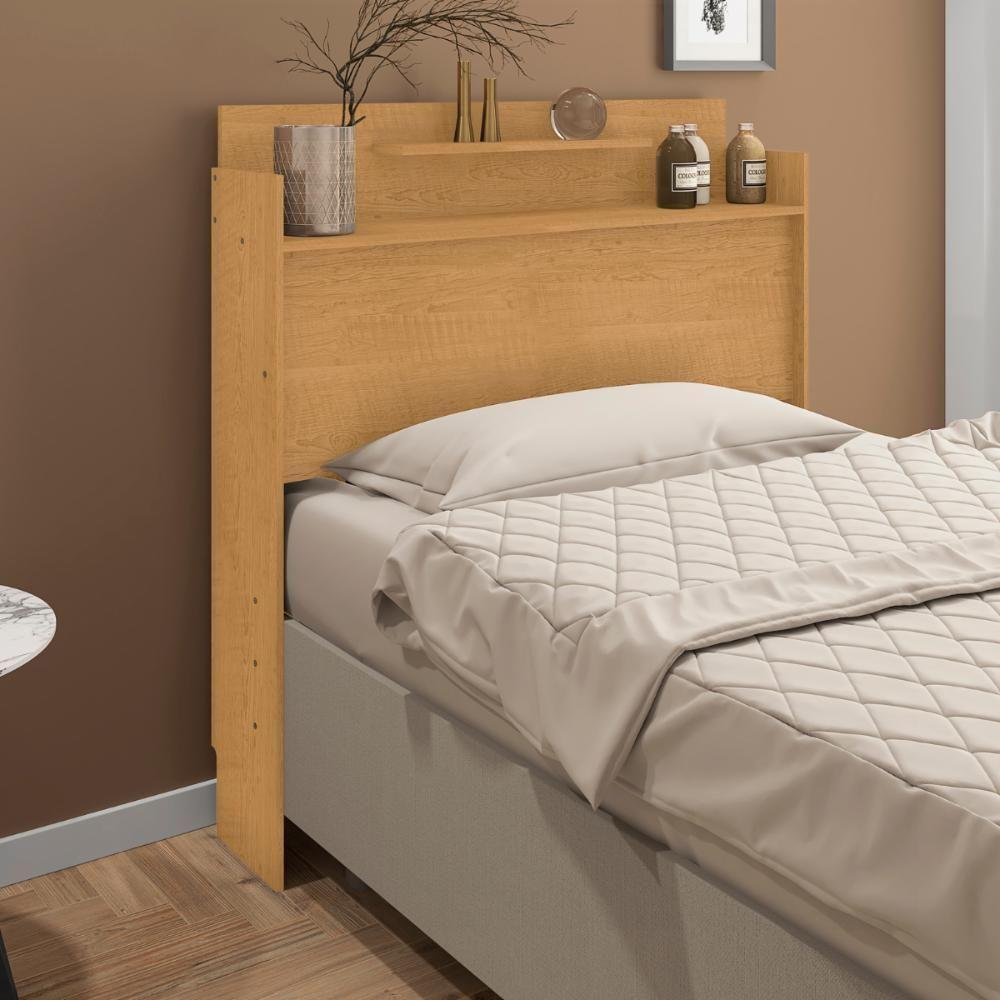 Cabeceira Com 2 Prateleiras De Solteiro Delta Naturalle - 1