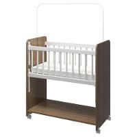 Mini Berço Compacto Portátil Para Bebê Com Grade Movel Rodízio Colchão Suporte Mosquiteiro E Prateleira Savana Branco - 1