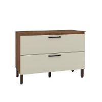 Balcão De Cozinha 1 Porta Basculante 1 Gaveta Com Tampo 1,20 Cm Basic Ametista Kits Parana Nogueira Off White - 1