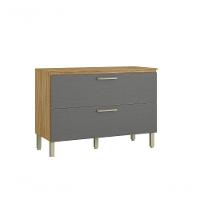 Balcão De Cozinha 1 Porta Basculante 1 Gaveta Com Tampo 1,20 Cm Basic Ametista Kits Parana Freijó Gris - 1